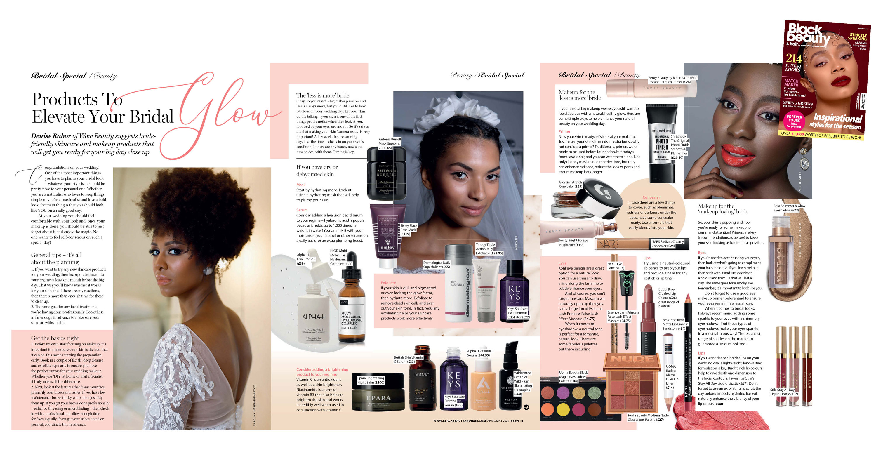 black beauty and hair magazine bridal special