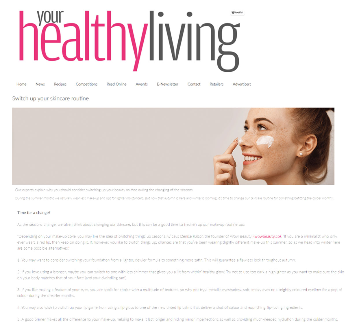 your healthy living magazine time for a change?