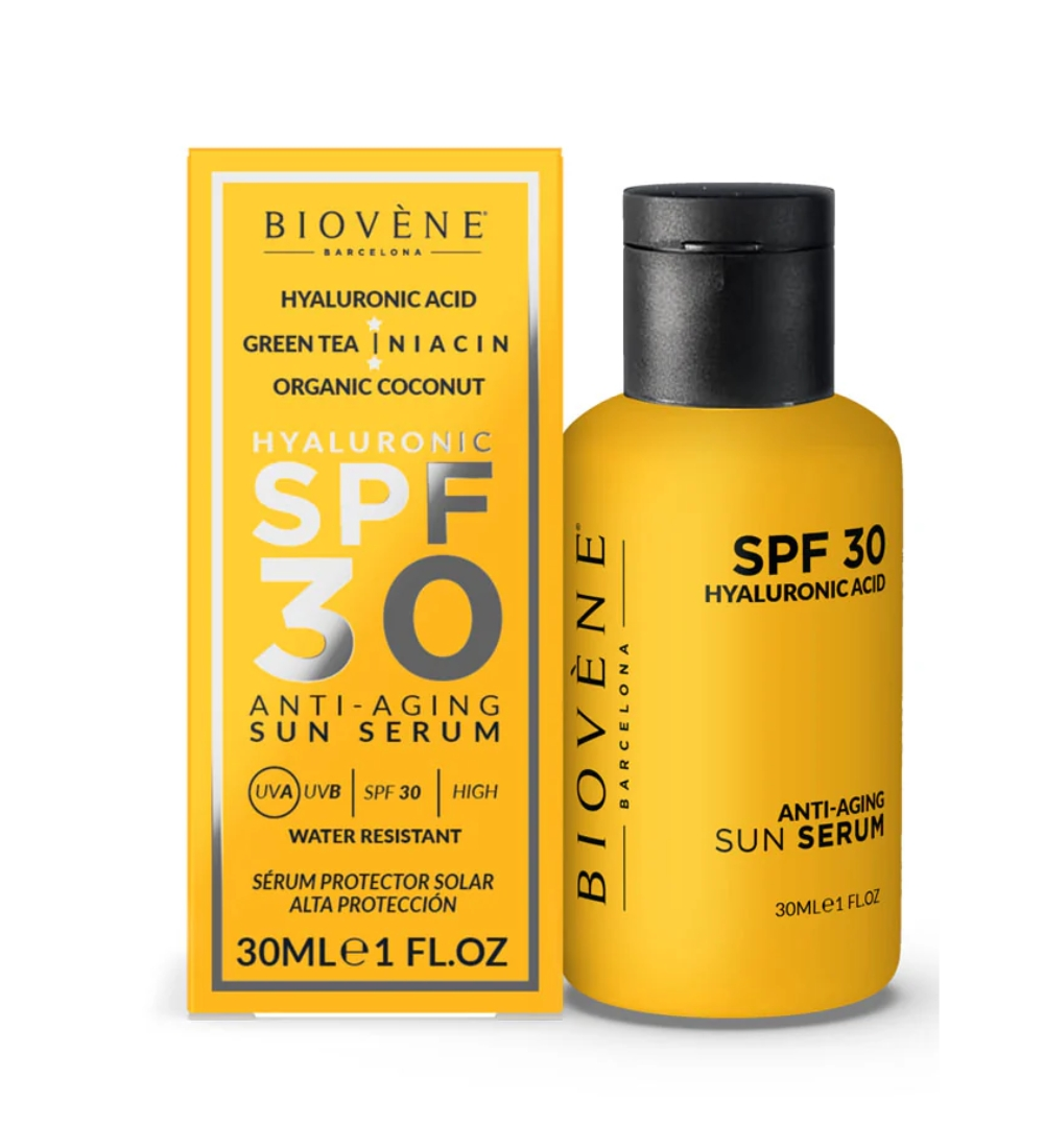 Biovène Barcelona’s Hyaluronic Anti-Aging SPF 30 Moisturizing Sun Serum
