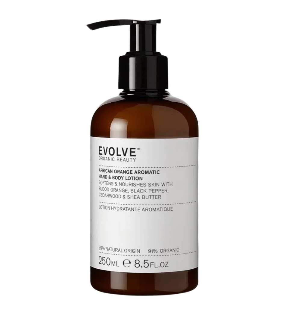 evolve beauty african orange aromatic hand and body lotion