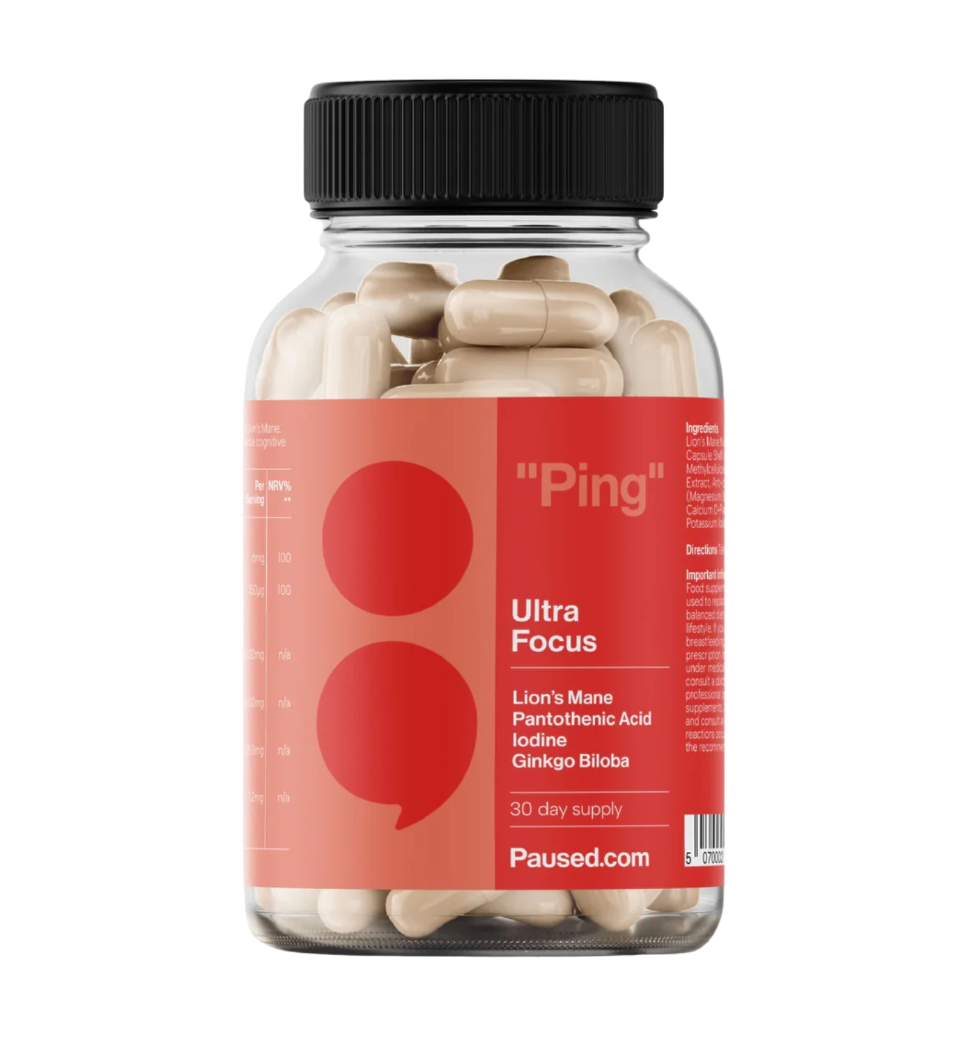 Paused Lions Mane Ultra Focus supplement