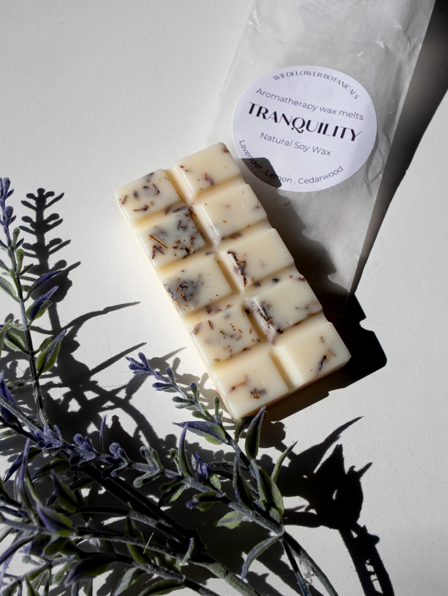 wildflower botanicals tranquility wax melt