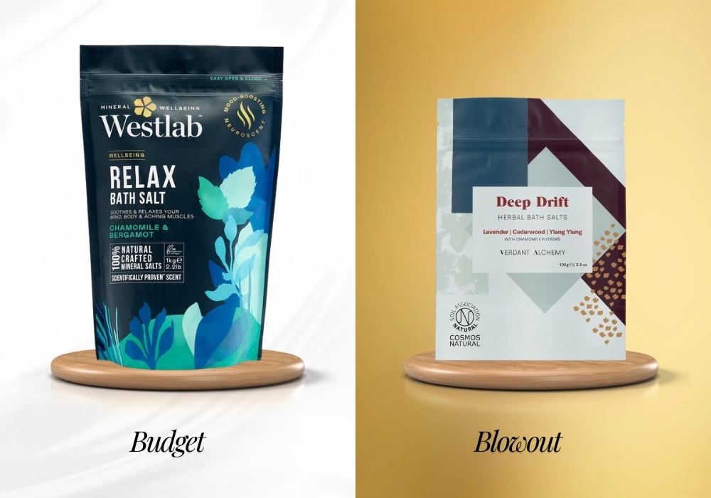 Budget vs blowout: westlab relax bath salts, verdant deep relax bath salts